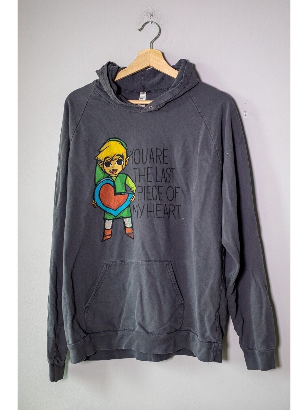 Zelda Link Nintendo "You Are the Last Piece of my Heart" Hoodie Mens XL Vintage - Picture 1 of 7
